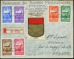 LUXEMBURG 1936 (26.8.) 11. F.I.P.-Kongreß, Kompl. Satz (Beschluß Für Den "Tag D.Briefmarke!") + 3x SSt + Sonder-RZ: Luxe - Giornata Del Francobollo