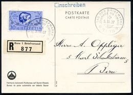 SCHWEIZ 1937 (5.12.) SSt.: BERN/TAG DER BRIEFMARKE/JOURNEE DU TIMBRE 2x (1x Unten Etw.schwach) EF 30 + 10 C. Juventute ( - Giornata Del Francobollo