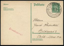 BERLIN/ POTSDAM/ SCHIFFSPOST/ D.WINTERMÄRCHEN/ 33.DT.PHILATELISTENTAG 1927 (23.5.) Seltener SSt = Bord-postamt Dampfer " - Briefmarkenausstellungen