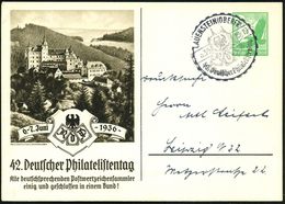 LAUENSTEIN (OBERFR)/ RdPh/ 42.Deutscher Philatelistentag 1936 (6.6.) SSt Auf PP 5 Pf. Adler, Grün: 42. Deutscher Philate - Filatelistische Tentoonstellingen