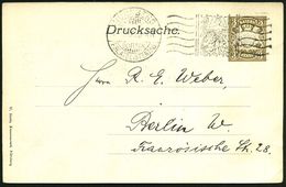 NÜRNBERG/ XVIII./ DEUTSCH./ PHILATELISTENTAG 1906 (2.9.) MaWSt + 2x 6 Kurze Wellen (Jungfernadler) Auf PP 3 Pf. Wappen B - Briefmarkenausstellungen