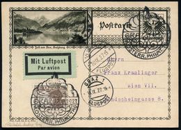 ÖSTERREICH 1927 (17.9.) SSt.: GRAZ/VI. ÖSTERR. PHILAT. TAG (Uhrturm) 2x Auf Inl.-BiP 18 Gr. (Zell A.See) + Zusatz-Franka - Filatelistische Tentoonstellingen