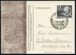 SALZWEDEL/ 100 JAHRE/ BRIEFMARKEN IN DER ALTMARK 1949 (19.11.) SSt Auf EF 12 Pf. + 3 Pf. "Tag Der Briefmarke" (Mi.245, E - Filatelistische Tentoonstellingen