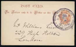 GROSSBRITANNIEN 1890 (2.1.) Schw.-viol. SSt.: SOUTH KENSINGTON/PENNY POSTAGE JUBILEE/VR/1840-1890 = 50 Jahre Briefmarke  - Philatelic Exhibitions