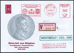 1000 BERLIN 30/ BEPHILA'81.. 1981 (24.10.) AFS 340 Pf. = Preuß. Ringstempel "103", 4 Pf. Alt-Preußen (u. Btandenburger T - Timbres Sur Timbres