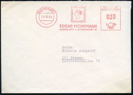 (24 A) #bzw.# 2 HAMBURG 1/ EDGAR MOHRMANN.. 1959/79 2 Verschedene AFS Mit Alter Bzw. Neuer PLZ = Je "Blaue Mauritius" 1  - Postzegels Op Postzegels