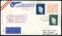 BERLIN NW 7 1957 (5.9.) HWSt: BERLIN NW 7/DEUTSCHE LUFTHANSA/LUFTPOSTSTELLE (DLH-Logo Ost) + HdN: ERSTER POLARFLUG/ PAA. - Spedizioni Artiche