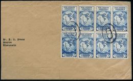 U.S.A. 1933 (9.12.) 3 C. "II. BYRD-Antarktis-Expedition" , Reine MeF: 8 Stück ,2x Stummer OvalSt (= Washington DC) Inl.- - Antarctische Expedities