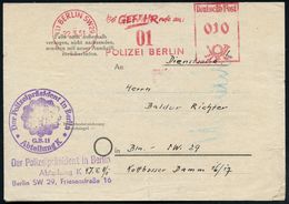 (1) BERLIN SW 29/ Bei GEFAHR Rufe An:/ 01/ POLIZEI BERLIN 1951 (22.3.) AFS + Viol. 1K-HdN: Der Polizei-präsident In Berl - Polizia – Gendarmeria