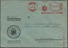 MAGDEBURG-SUDENBURG 1/ Der Polizeipräsident In Magdeburg 1934 (19.9.) AFS (altes Polizei-Abzeichen) Dienst-Bf.: Der Poli - Polizia – Gendarmeria