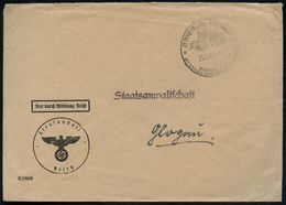 BRIEG (Bz.BRESLAU)/ BESUCHT BRIEG.. 1944 (25.11.) HWSt Auf Dienst-Bf.: FdAR/ Strafanstalt/Brieg N. Glogau (Bo.4) - JUSTI - Politie En Rijkswacht