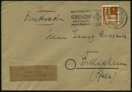 (22c) KÖLN 1/ Mc/ DEUTSCHES REICH KREUZ/ SPENDE/ Auch Du U./ Werde Mitglied Der DRK 1948 (1.11.) MWSt (Rotes Kreuz) Beda - Cruz Roja