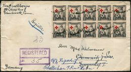 U.S.A. 1931 (Juli) 2 C. "50 Jahre R.K.-Gesellschaft USA", Reine MeF: 10er-Block (RK-Schwester Vor Globus) + Viol. R-Stem - Red Cross