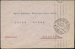 ITALIEN 1943 (18.8.) 1K: FOSSALTA DI PIAVE/VENEZIA + Schw. OKW-Bd.-Zensur-St: A / D = München (Rie.D-40, + 150 Pkte.) Au - Cruz Roja
