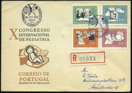 PORTUGAL 1962 (10.9.) "10. Internat. Pädiatrischer Kongreß", Kompl. Satz + ET-SSt.: PORTO + Stummer RZ, Klar Gest. Ausl. - Medicine