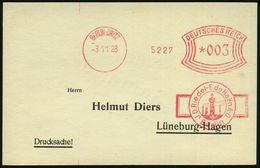 BERLIN-BRITZ/ J.D.Riedel-E.de Haen A.G. 1928 (3.11.) Früher AFS (Logo = Turm U. Schlote) Klar Gest. Drs.-Karte (Dü.E-1Am - Apotheek