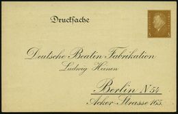 Berlin N 54 1931 Reklame-PP 3 Pf. Ebert: Famel's Beatin/Ludwig Heinen.. = Packung U. Flasche "Beatin" (= Bronchialmittel - Farmacia