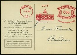 BERLIN SW/ 19/ DR/ AB/ GES./ GESCH./ Effecton/ DR.ALBERT BERNARD NACHF. 1932 (1.11.) AFS Auf Firmen-Kt.: Dr. Alb. Bernar - Farmacia