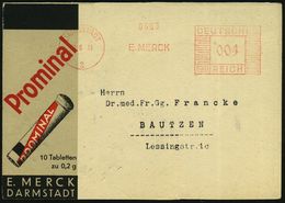 DARMSTADT/ 2/ E.MERCK 1933 (29.6.) AFS Auf (halber) Color-Reklame-Kt.: Prominal (Dü.E-2CEh) - PHARMAZIE / MEDIKAMENTE -  - Pharmacie