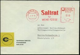 (1) BERLIN SO 36/ Saltrat/ Für/ WEHE FÜSSE 1961 (8.9.) AFS Auf Firmen-Bf.: Spezialchemie GmbH  (Dü.E-24 Po) - PHARMAZIE  - Farmacia