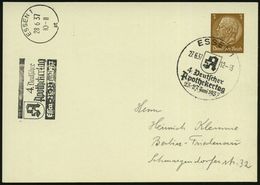 ESSEN 1/ 4.Deutscher/ Apothekertag 1937 (27.6.) SSt  U N D  MWSt.: ESSEN 1/st/4. Deutscher/ Apothekertag (je Monogr.-Log - Apotheek