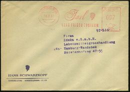 (24a) HAMBURG-ALTONA 1/ Jarl/ HAAR-FRISCH-TONICUM 1961 (28.2.) AFS (Logo: Kopfsilhouette) Motivgl. Firmen-Bf.: HANS SCHW - Pharmacy