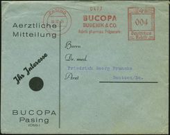 PASING/ BUCOPA/ BUBENIK & CO/ Fabrik Pharmaz.Präparate 1934 (30.12.) AFS Klar Auf Firmen-Bf. (Dü.E-3CEh) - PHARMAZIE / M - Apotheek