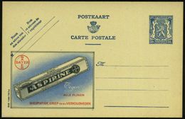BELGIEN 1941 50 C. Reklame-P. Wappenlöwe, Blau: BAYER/ ASPIRINE Tegen ALLE PIJNEN / RHEUMATIEK, GRIEP.. (Packung) Ungebr - Apotheek