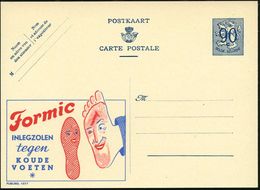 BELGIEN 1951 90 C. Reklame-P Ziffer, Blau: Formic/INLEGZOLEN.. (Einlegesohle, F U ß) Ungebr. (Mi.P 273 II/1077) - PHARMA - Farmacia