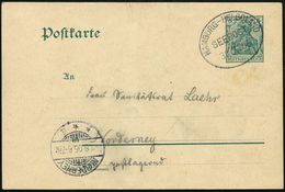 HAMBURG-HELGOLAND/ SEEPOST 1906 (31.7.) Oval-BPA Klar Auf Inl.-P 5 Pf. Germania N. Norderney (AS) Bedarf Mit Entspr. Tex - Marítimo