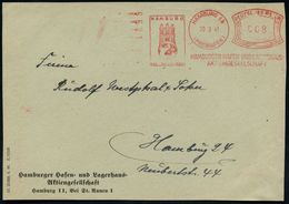 HAMBURG 14/ (FREIHAFEN)/ HAMBURG/ DAS TOR DER WELT/ HAMBURGER HAFEN-U. LAGERHAUS/ AG 1941 (20.3.) Sehr Später, Seltener  - Maritiem