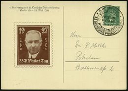 POTSDAM/ BERLIN/ SCHIFFSPOST/ D. WINTERMÄRCHEN/ 4.BUNDESTAG/ 33.DEUTSCHER PHILATELISTENTAG 1927 (23.5.) Seltener SSt = B - Maritiem