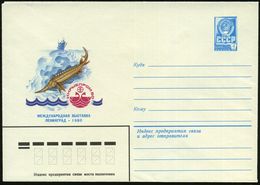 UdSSR 1980 4 Kop. U Staatswappen Blau: Internat. Fischerei-u.Meeres-Ausstellung. "INRIJBPROM" 1980 (Wasser, Stör) Ungebr - Maritiem