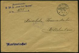 DEUTSCHES REICH 1916 (19.4.) 1K-BPA: KAIS. DEUTSCHE/MARINE-/SCHIFFSPOST/No.38 = S.M.S. "von Der Tann", = Schlachtkreuzer - Maritime