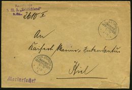 DEUTSCHES REICH 1917 (2.8.) 1K-BPA: KAIS. DEUTSCHE/MARINE-/SCHIFFSPOST/No.9 = Linienschiff + Viol. 3L: Kommando/ S.M.S.  - Maritime