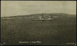 DEUTSCHES REICH /  GROSSBRITANNIEN 1919 (Juni) S/w.-Foto-Ak.: Kaiserklasse In Scapa-Flow Vor Der Selbstversenkung (Ecken - Maritime