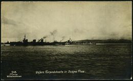 DEUTSCHES REICH /  GROSSBRITANNIEN 1919 (Juni) 2 Verschiedene S/w.-Foto-Ak.: Unsere Torpedoboot In Scapa Flow, Vor Der S - Maritiem