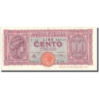 Billet, Italie, 100 Lire, 1944, 1944-12-10, KM:75a, TTB - 100 Liras