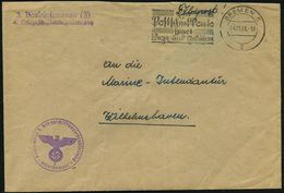 BREMEN 5/ S/ Ein/ Postscheckkonto.. #bzw.# BREMEN 5/ Z/ Hilf Mit/ Im Deutschen Roten Kreuz! 1941 (Nov.) 2 Verschiedene M - Marítimo