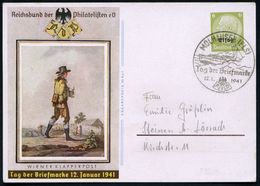 MÜLHAUSEN (ELS)/ Tag D.Briefmarke 1941 (12.1.) SSt = Schnellboot (Typ S 14-17) 2x Auf  Sonder-P. 6 Pf. Hindenbg., Oliv:  - Maritiem