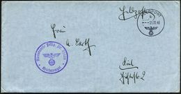 DT.BES.NORWEGEN 1940 (21.11.) 1K: FELDPOST/b/--- + Viol. 1K-HdN: Dienststelle Feldp. Nr. 39450 = Kommandantur Der See-Ve - Maritiem