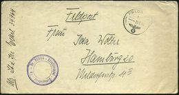 DT.BES.NORWEGEN 1942 (20.5.) 1K: FELDPOST/f/--- + Viol. 3K-HdN: Dienststelle - Fp.-Nr. 34964.. = Admiral Norwegische Wes - Maritiem