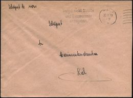 KIEL 1/ M/ Vergiß Nicht Straße/ U.Hausnummer.. 1939 (30.9.) MWSt + 6 Wellen (rechts) + Hs. Abs.:  Feldpost Nr. 14841 = Z - Maritiem