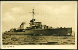 DEUTSCHES REICH 1939 (ca.) S/w.-Foto-Ak.: Zerstörer "Leberecht Maaß" (Z 1) Ungebr., (Verlag J. Simonsen, Oldenbg.) - DEU - Maritime