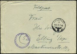 DEUTSCHES REICH /  FRANKREICH 1944 (21.7.) 1K: FELDPOST/d/--- + Viol. 1K-HdN: Feldpostnr. M 03052 = 8. Zerstörer-Flottil - Maritiem