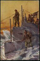 Schneidemühl 1917 (22.7.) Color-Propaganda-Künstler-Ak.: U-BOOT-SPENDE 1917 Von Willy Stöwer = Turm Eines U-Bootes,) EF  - Duikboten