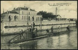 FRANKREICH 1906 2 Verschiedene S/w.-Foto-Ak.: U-Boot "Lutin" (1903-07 Im Dienst) Im Hafen La Rochelle Bzw. Bizerte (Tune - U-Boote