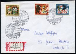 7292 BAIERSBRONN/ DEUTSCHE NORDISCHE/ SKIMEISTERSCHAFTEN 1964 (23.2.) SSt 3x (DSV-Logo) + Alter RZ: Baiersbronn/ (Württ) - Skisport