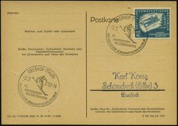 OBERHOF (THÜR)/ III./ WINTERSPORT-/ MEISTERSCHAFTEN/ DER DDR 1952 (2.2.) SSt (Abfahrtsläufer) Auf Passender EF 12 Pf. "W - Hiver