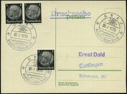 GRAZ/ 65.Hauptversammlung/ Deutscher Alpen-Verein 1939 (30.7.) Gesuchter SSt = Edelweiß , 3x Klar Gest. Inl.-Kt. (Bo.11) - Arrampicata